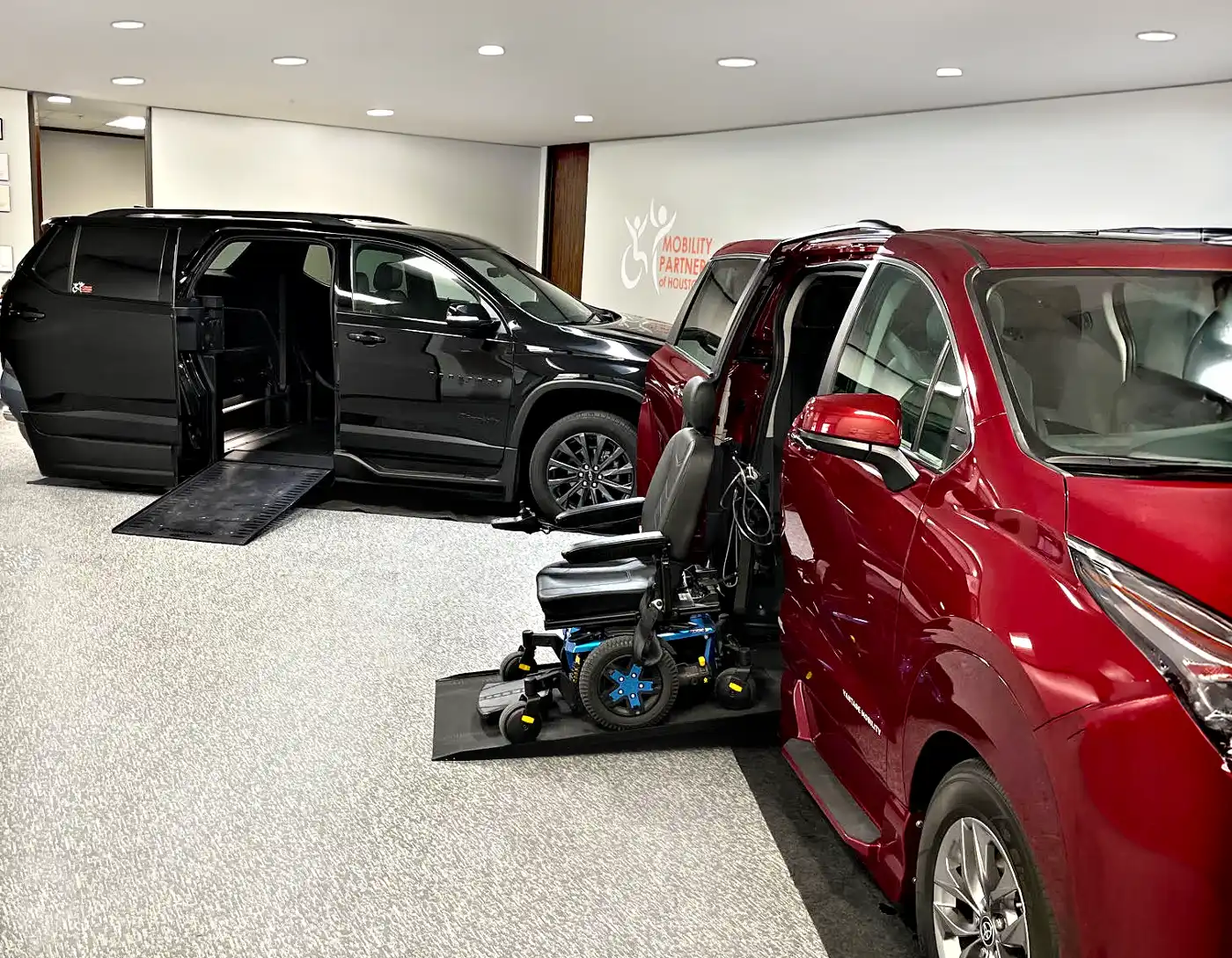 Our wheelchair van indoor showroom